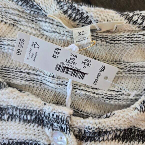 Madewell Crewneck Sweater Vest in Stripe Size XL NWT - Picture 5 of 6
